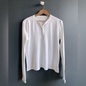 Denim Forum 97% Cotton Waffle Knit Longsleeve Tee